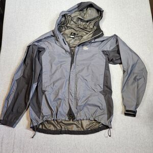 Lowe Alpine Men's X-Large Gray Gore-Tex Paclite Waterproof Hooded Rain Jacket